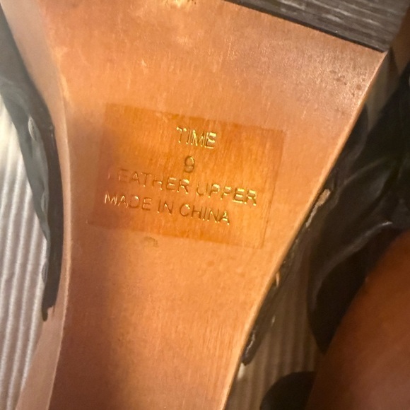 Yellow Box Black and Brown Mules Comfortable Slip-On Design - Picture 9 of 9